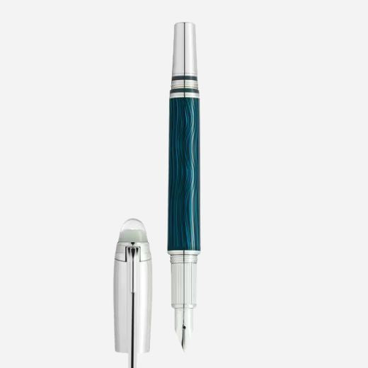The PolarGreen StarWalker Metal Fountain Pen F by Montblanc.
