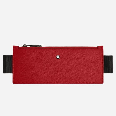 The Red Sartorial Leather Zipped 2-Pen Pouch with Elastic Strap by Montblanc.