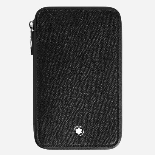 The Sartorial Black Leather Eight Pen Pouch with Zip by Montblanc.