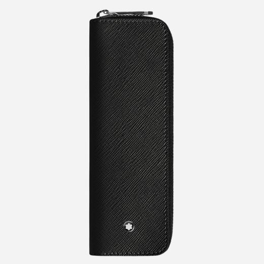 The Sartorial Black Leather One Pen Pouch with Zip by Montblanc.
