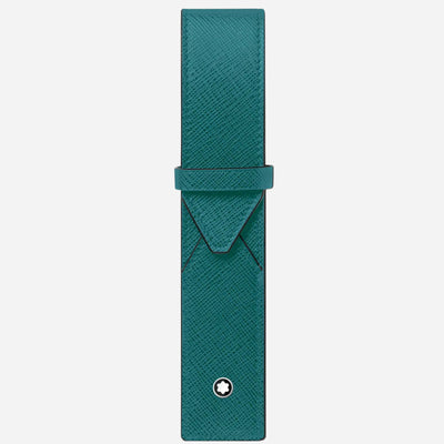 The Sartorial Fern Blue Leather One Pen Pouch by Montblanc.