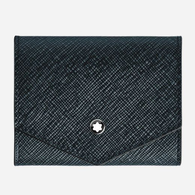 The Sartorial Tweed Blue Leather Coin Case by Montblanc.