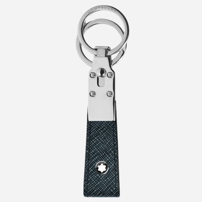 The Sartorial Tweed Blue Leather Loop Key Fob by Montblanc.