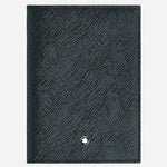 The Sartorial Tweed Blue Leather Passport Holder with 3CC by Montblanc.