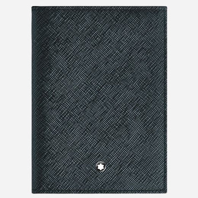 The Sartorial Tweed Blue Leather Passport Holder with 3CC by Montblanc.