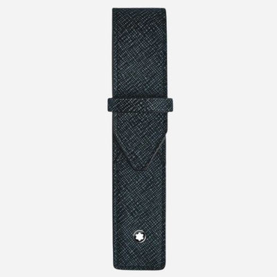 The Tweed Blue Sartorial Leather 1-Pen Pouch by Montblanc.