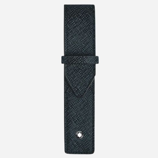 The Tweed Blue Sartorial Leather 1-Pen Pouch by Montblanc.