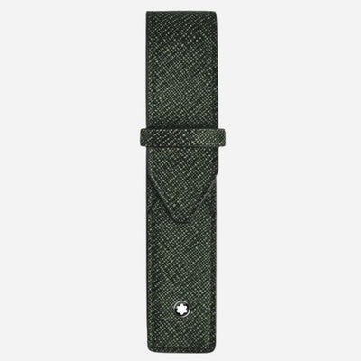 The Tweed Khaki Sartorial Leather 1-Pen Pouch by Montblanc.