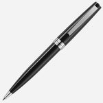 The Armonia Black Resin and Stainless Steel Ballpoint Pen by Montegrappa.