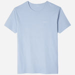 Front view of the light blue T-shirt from the Paul Smith 3-Pack of Men's Mixed Colour Organic Cotton Lounge T-Shirts with Logo.