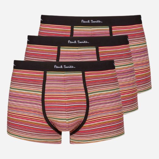 The 3-Pack 'Signature Stripe' Organic Cotton Low-Rise Boxer Briefs by Paul Smith.