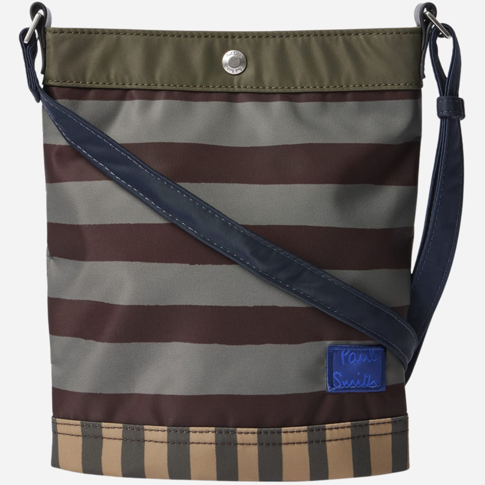 Paul Smith Recycled Nylon Multistripe Musette Bag with Signature