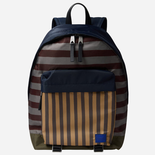 The Paul Smith Multistripe Recycled Nylon Backpack with Signature Logo Patch by Paul Smith.