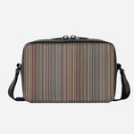 The Signature Stripe Coated Canvas Cross Body Bag with Dual Zip by Paul Smith.