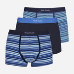 The 3-Pack Blue 'Signature Stripe' Boxer Briefs by Paul Smith.