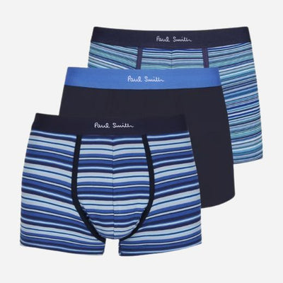 The 3-Pack Blue 'Signature Stripe' Boxer Briefs by Paul Smith.