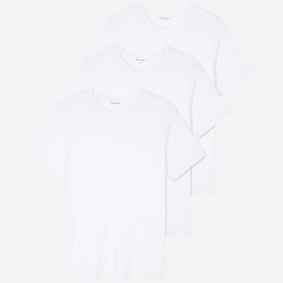 The Paul Smith 3-Pack of Men's White Modal Lounge T-Shirts by Paul Smith.