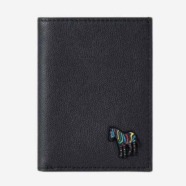 The Paul Smith Black Grained Leather 4CC Fold Card Case by Paul Smith.