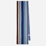 The Men's Blue Twisted Stripe Merino Wool Scarf by Paul Smith.