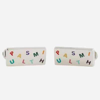The Men's Cufflinks with Multicoloured Logo Letters by Paul Smith.