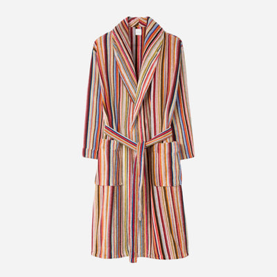 The Paul Smith Men's Towelling Dressing Gown with Signature Stripe Pattern by Paul Smith.