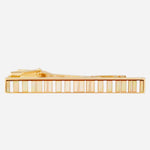 The Paul Smith Mother of Pearl 'Stripe' Gold Metallic Tie Clip by Paul Smith.