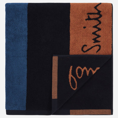 The Paul Smith Multicoloured Cotton 'Artist Stripe' Print Towel by Paul Smith.