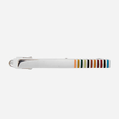 The Paul Smith Rectangular Signature Stripe Tie Clip by Paul Smith.
