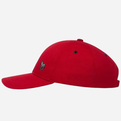 The Paul Smith Red Seasonal Cotton Cap with Signature Stripe Zebra Logo by Paul Smith.