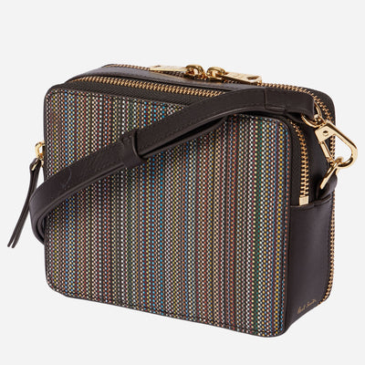 The Paul Smith Signature Stripe Coated Canvas Camera Bag by Paul Smith.