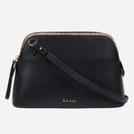 The Paul Smith Women's Black Leather 'Signature Stripe' Cross Body Bag by Paul Smith.