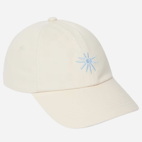 The Paul Smith Women's Ecru Washed Cotton Cap with Sun Logo by Paul Smith.