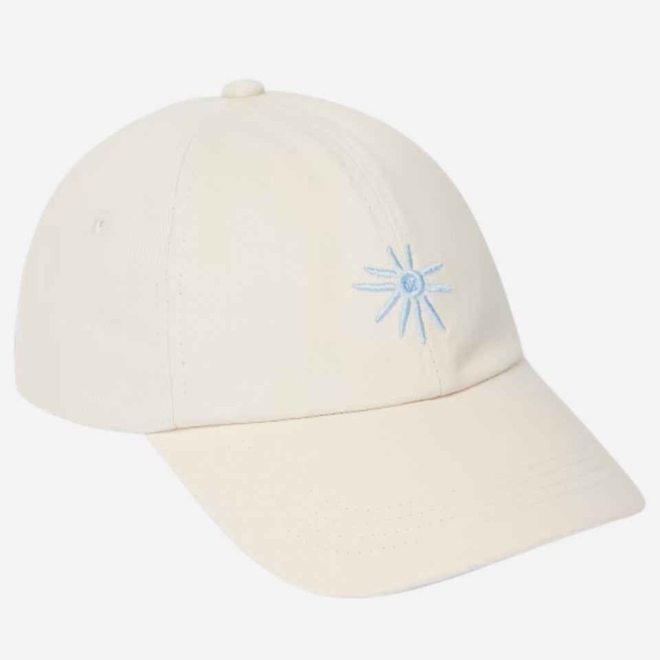 The Paul Smith Women's Ecru Washed Cotton Cap with Sun Logo by Paul Smith.