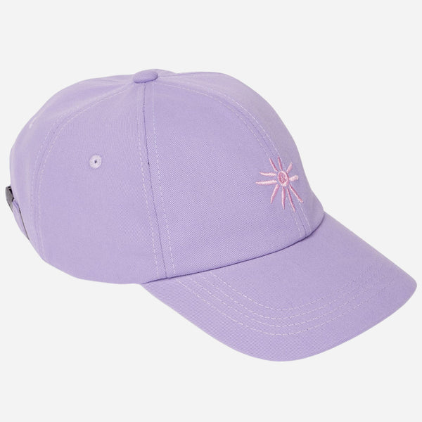 The Paul Smith Women's Lilac Washed Cotton Cap with Sun Logo by Paul Smith.