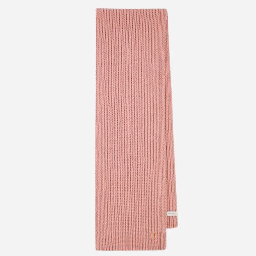The Women's Pink Lambswool Scarf with Swirl Heart Logo by Paul Smith.