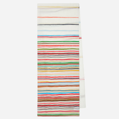 The Paul Smith Women's Silk Scarf with 'Painted Stripe' Pattern by Paul Smith.