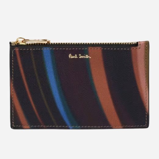 The Women's 'Midnight Swirl' Leather 4CC Small Purse with Zip by Paul Smith.