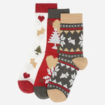 The 3-Pack Fairisle Sock Set with Seasonal and Patterned Designs by Radley.