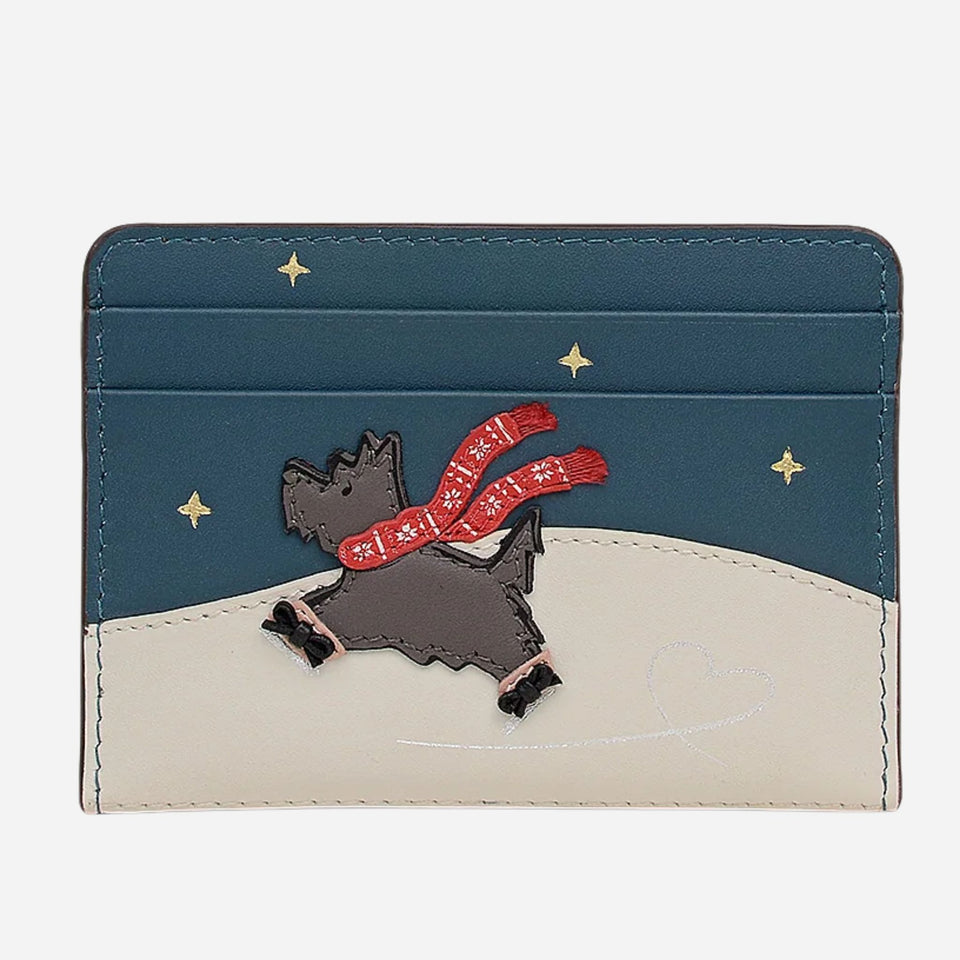 The An Ice Day Teal 4CC Small Card Holder by Radley.