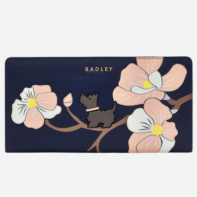 The Radley Coin Street Magnolia Evenfall Blue Large Bifold Purse by Radley.