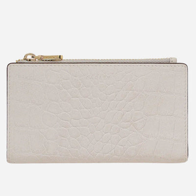 The Coin Street Snow Faux Croc Leather Medium Bifold Zip Top Purse by Radley.