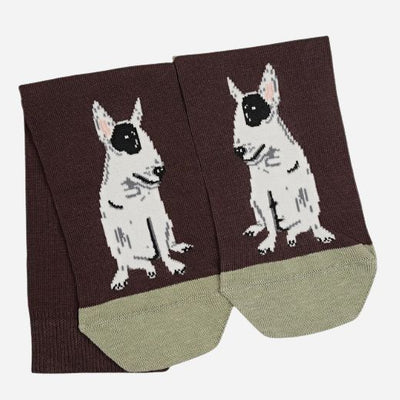 The Dark Cocoa Radley & Friends Pair of Socks with Dog Design by Radley.