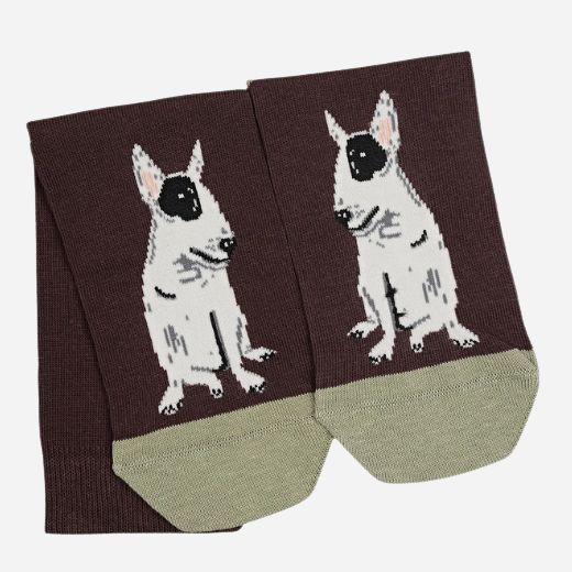 The Dark Cocoa Radley & Friends Pair of Socks with Dog Design by Radley.