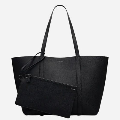 The Hanbury Row Black Large Reversible Open Top Tote Bag by Radley.
