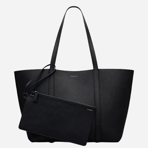 The Hanbury Row Black Large Reversible Open Top Tote Bag by Radley.