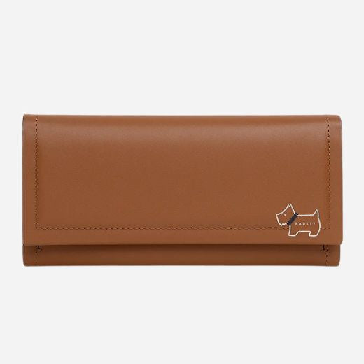 The Heritage Lane Toffee Brown Large Flapover Wallet by Radley.