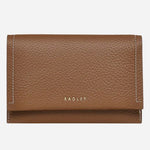 The Oak Street Saddle Brown Leather Medium Flapover Purse by Radley.