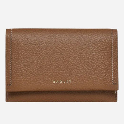 The Oak Street Saddle Brown Leather Medium Flapover Purse by Radley.