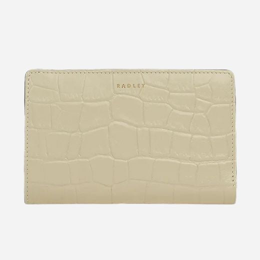 The Picton Place Snow Faux Croc Medium Bifold Purse by Radley.