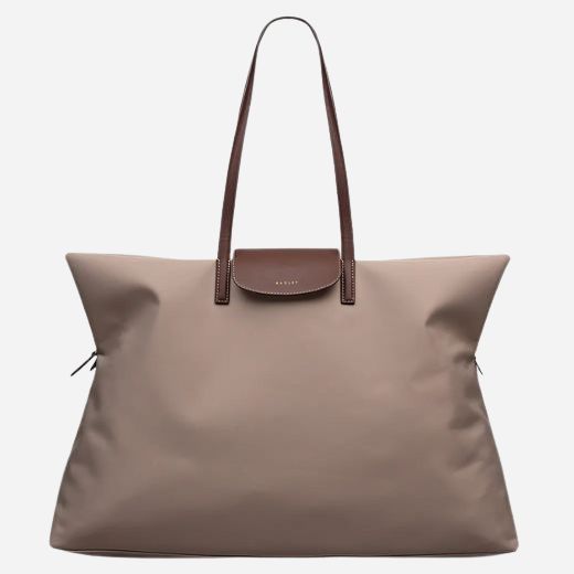 The Pocket Essentials Porcini Brown Large Zip Top Shoulder Bag by Radley.